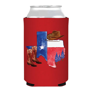 Texas Flag Can Cooler