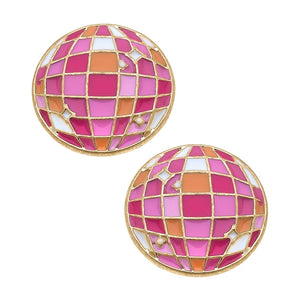 Disco Ball Stud Earrings