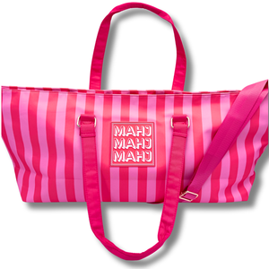Striped Mahjong Tote Bags
