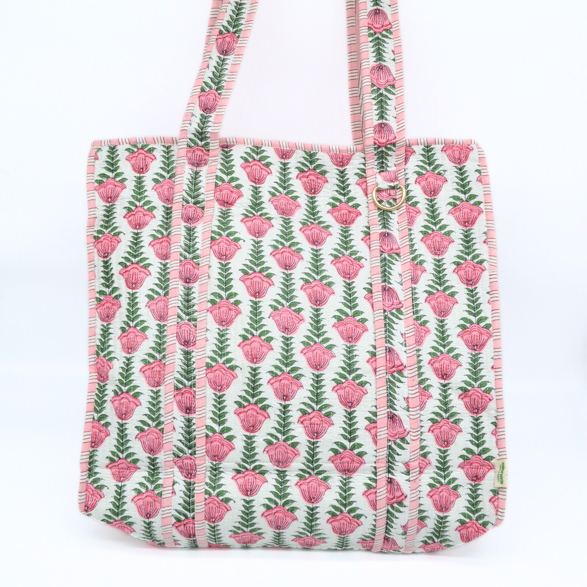 Peony & Fern Quilted Tote