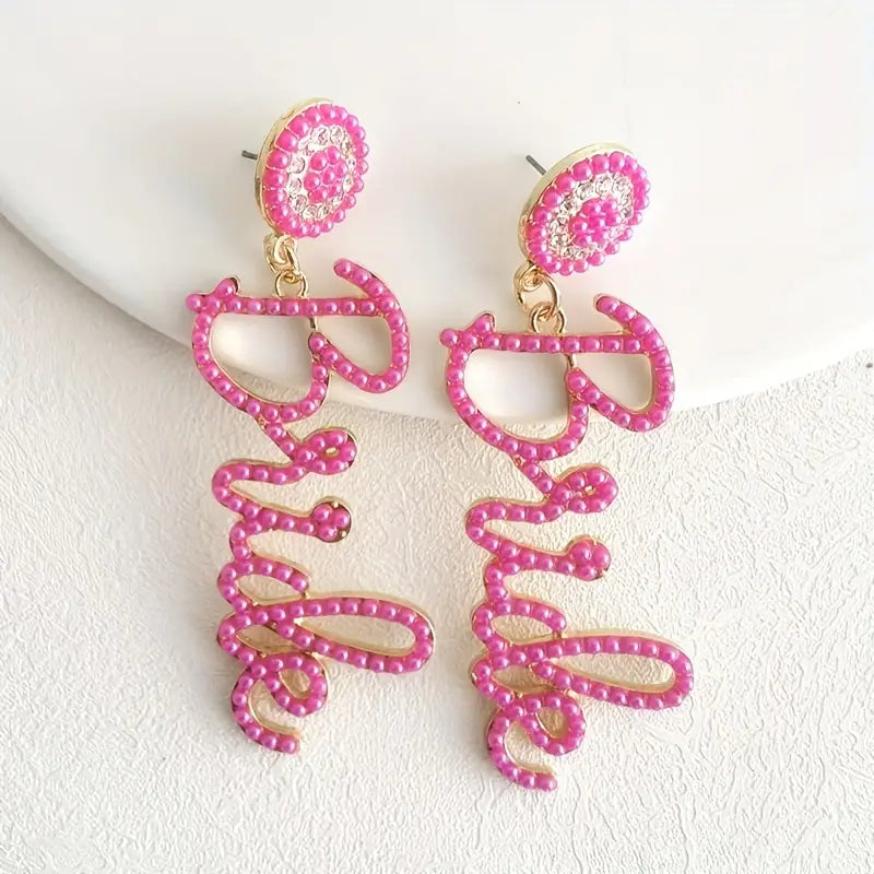 Bride Earrings | Pink