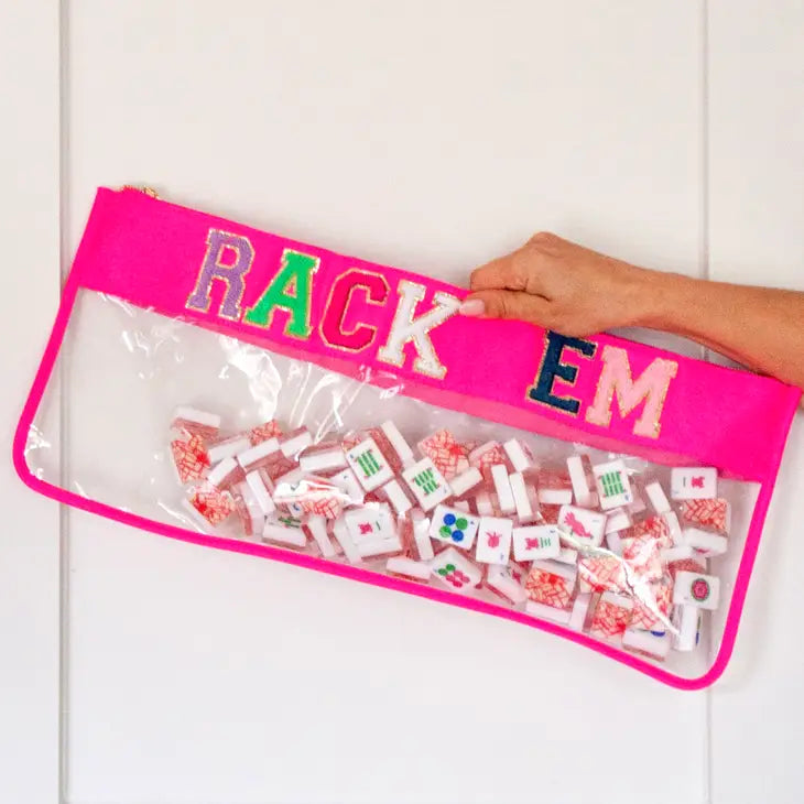 Pink Rack Em Mahj Bag