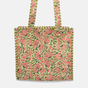 Mahjong Floral Tote w/ Mahj Tag