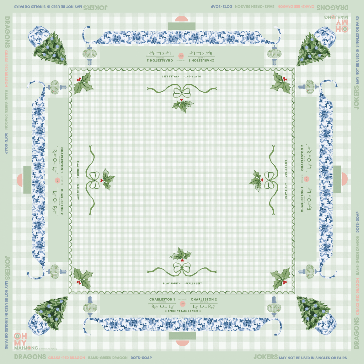 Holly Jolly Mahjong Mat