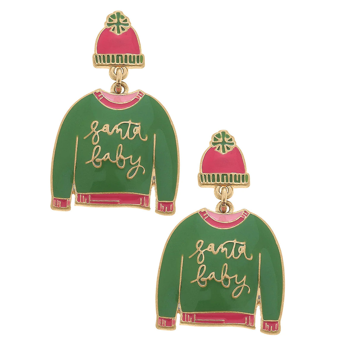 Santa Baby Sweater Earrings
