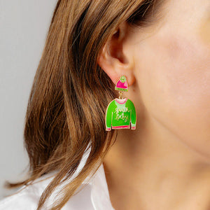 Santa Baby Sweater Earrings