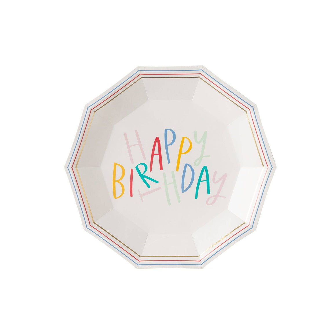 Birthday Hexagon Paper Plate