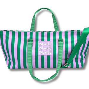 Striped Mahjong Tote Bags