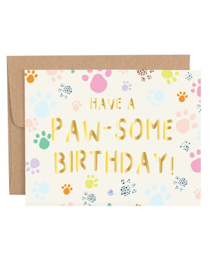 Paw-Some Birthday Card