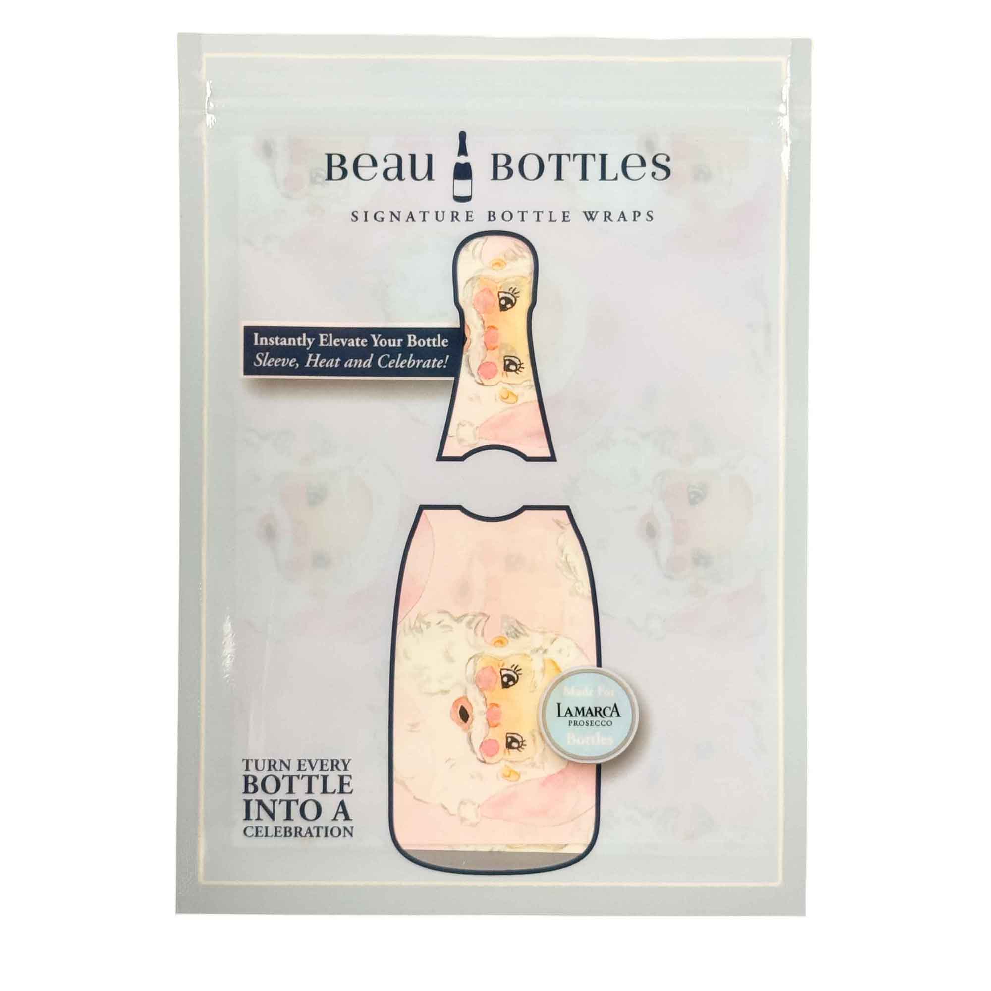 Beau Bottles Wrap Lamarca Pink Santa