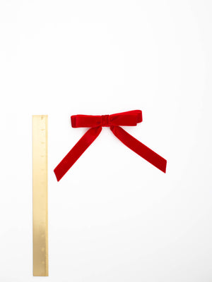 Short Bow Barrette: Red