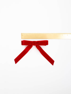 Short Bow Barrette: Red