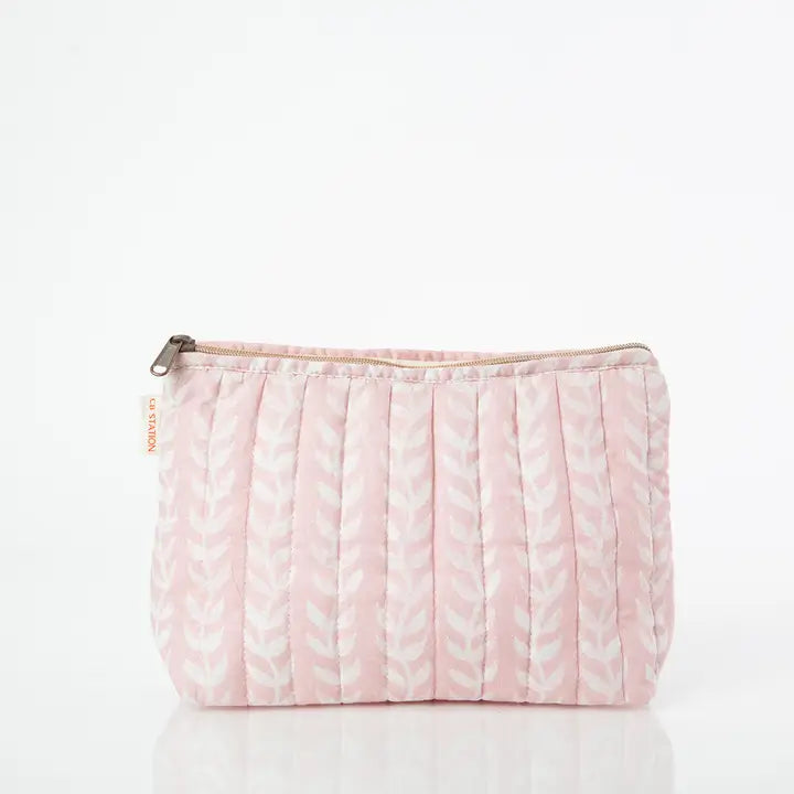 Pink Block Print Clutch