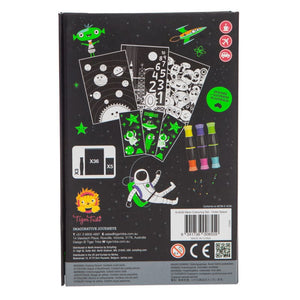 Outer Space Neon Colouring Set
