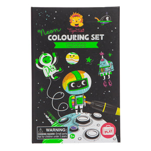 Outer Space Neon Colouring Set