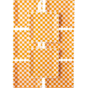 Pink & Orange Checkered Plates