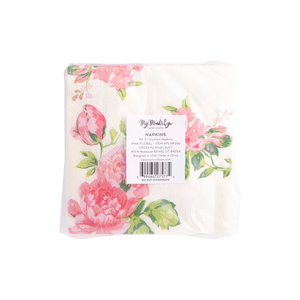 Pink Floral Paper Napkins