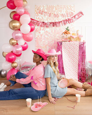 Pink Disco Ball Paper Plate