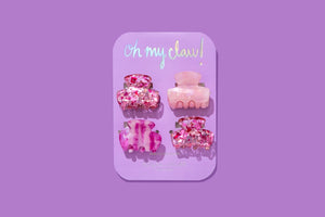 Mini Claw Clips | Pink Confetti