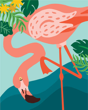 Paint By Number Kit | Flamingo