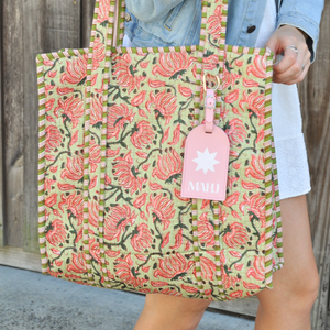 Mahjong Floral Tote w/ Mahj Tag