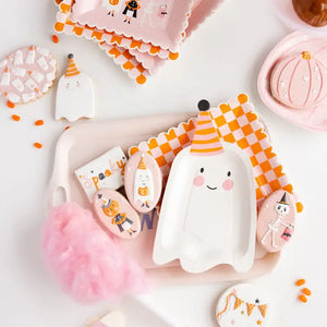 Pink & Orange Checkered Plates