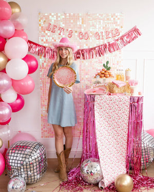 Pink Disco Ball Paper Plate