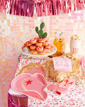 Pink Disco Ball Paper Plate