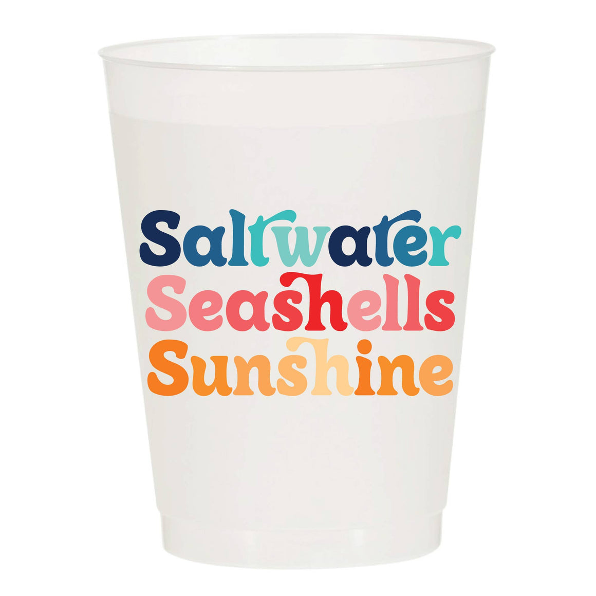Saltwater Seashells Sunshine Frosted Cups
