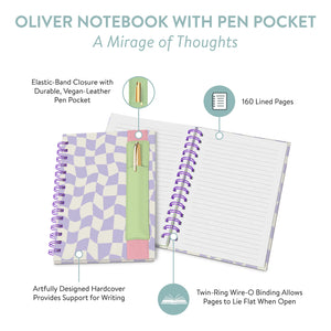 Lilac Checkerboard Notebook