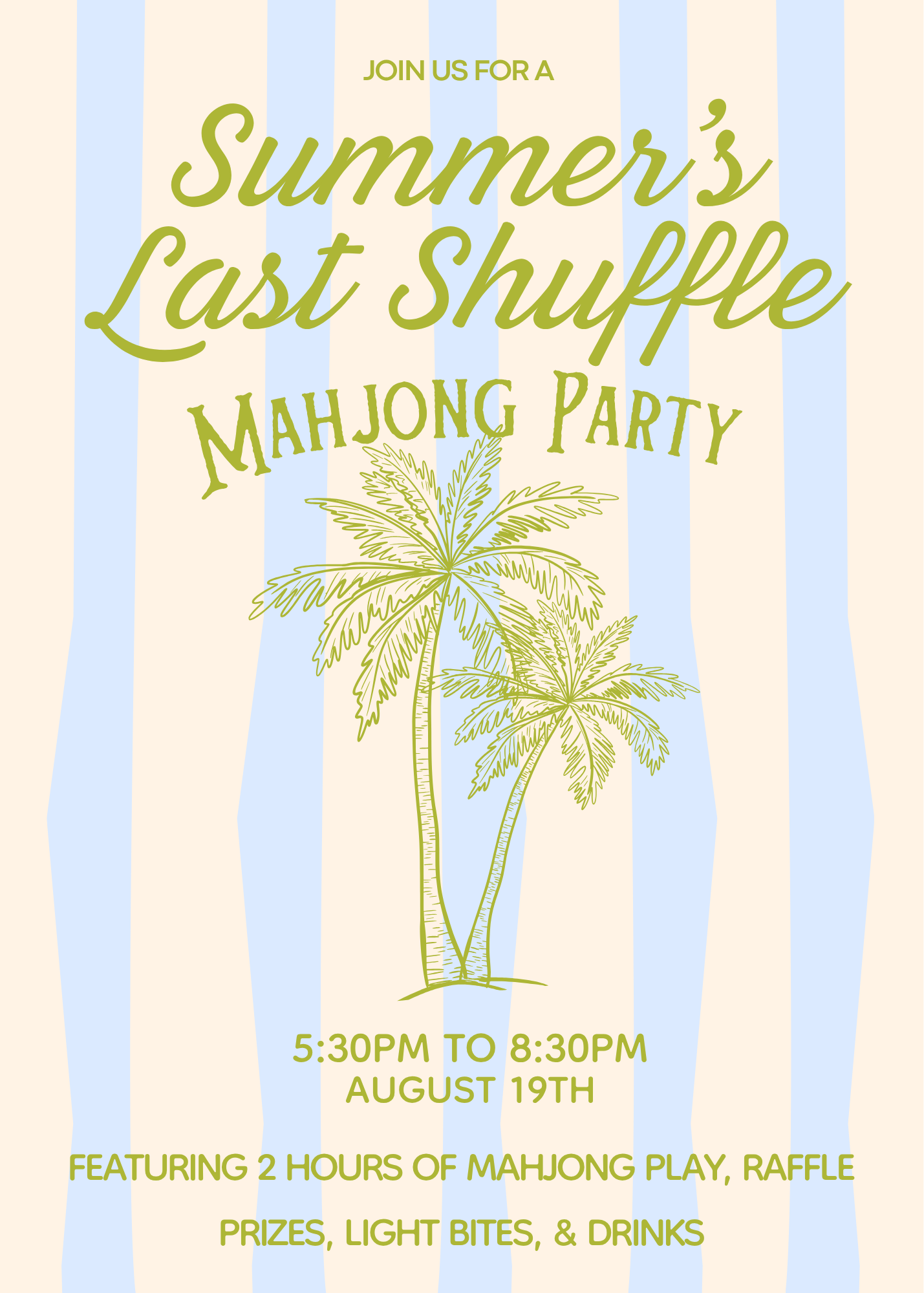 Summer's Last Shuffle Mahj Party 8/19