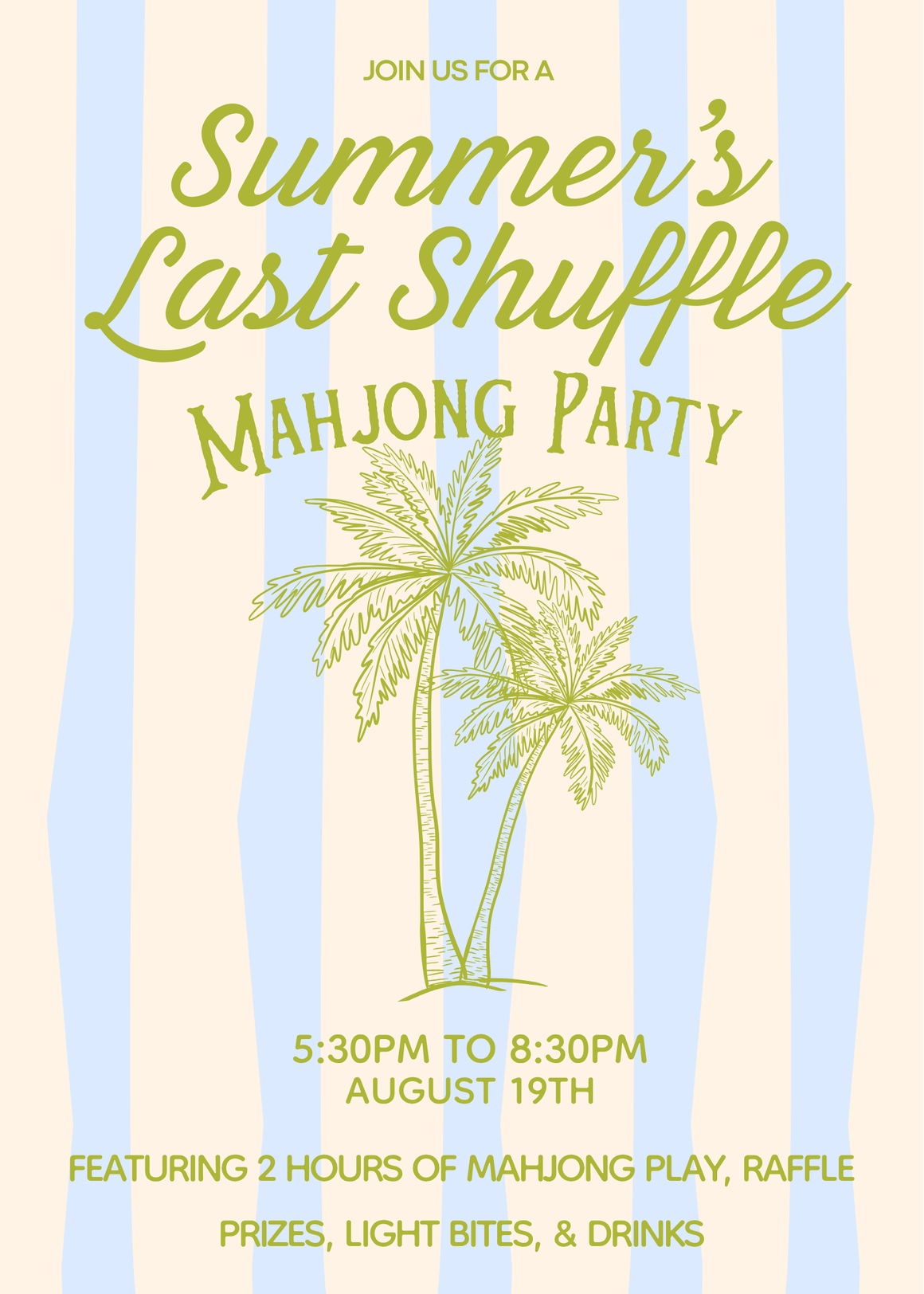 Summer's Last Shuffle Mahj Party 8/19