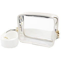 Clear Crossbody w/White Accents