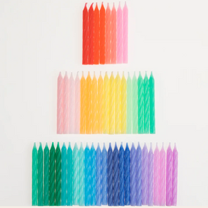 Rainbow Twisted Mini Candles