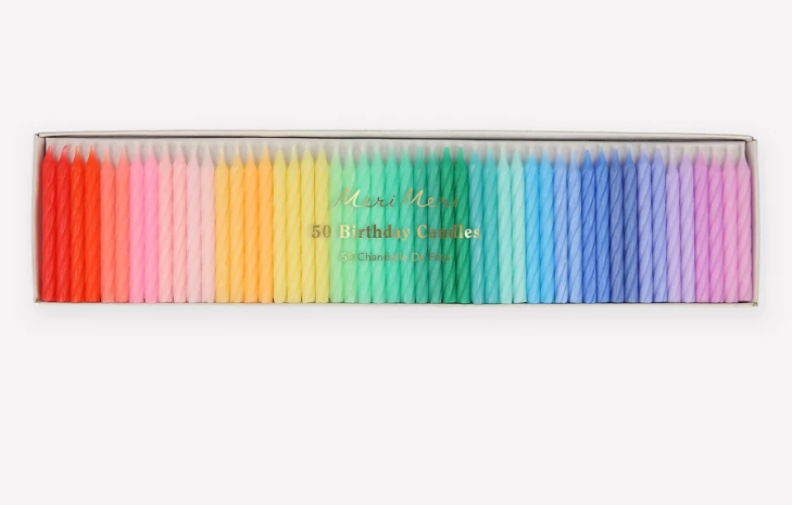 Rainbow Twisted Mini Candles