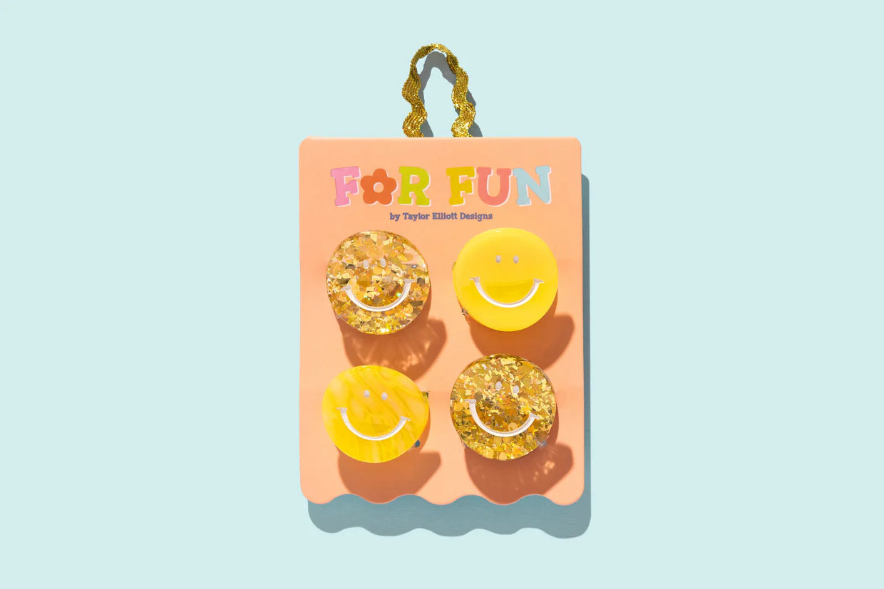 Smiley Hair Clip Set