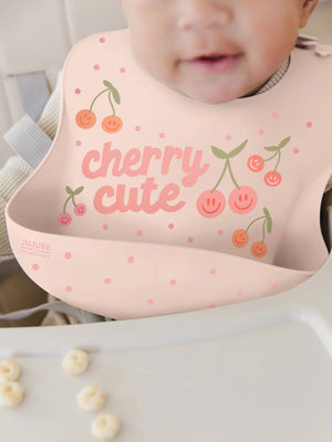 Cherry Cute Silicone Bib