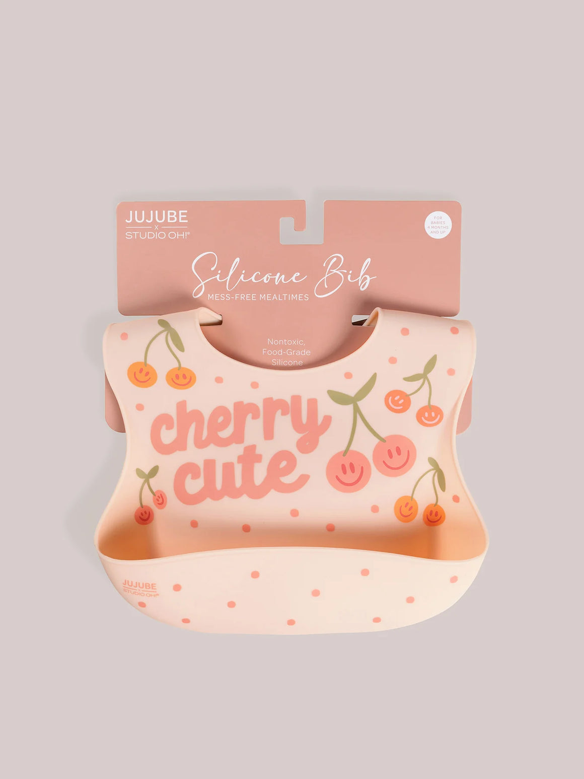 Cherry Cute Silicone Bib