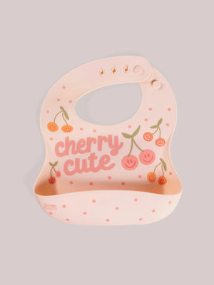 Cherry Cute Silicone Bib