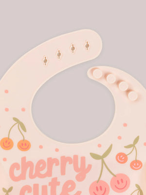 Cherry Cute Silicone Bib