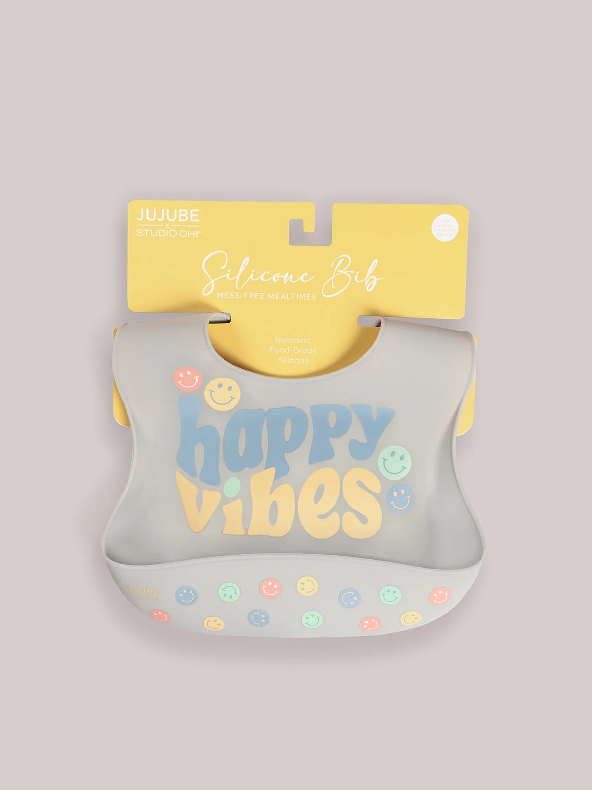 Happy Vibes Silicone Bib