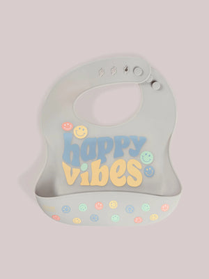 Happy Vibes Silicone Bib