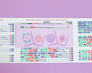 Pastel Purple Flower Tiles Mahjong Card Line Marker
