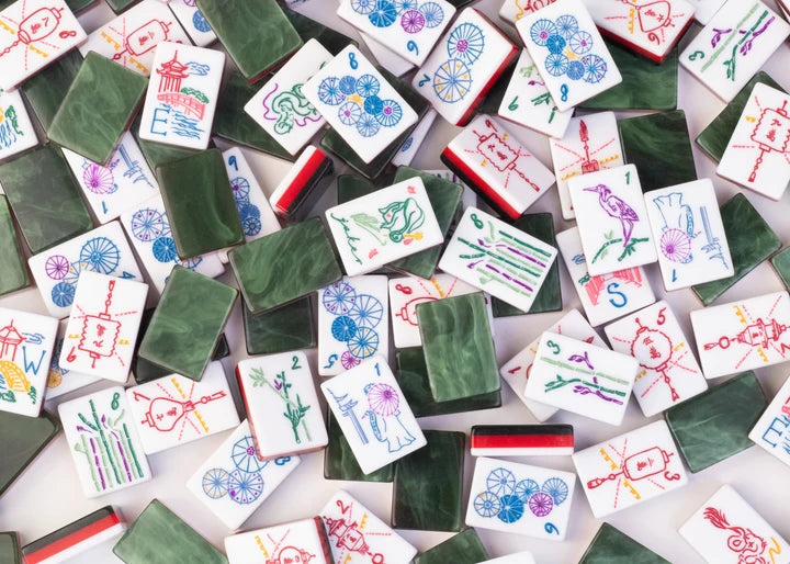 Malachite Mahjong Tiles