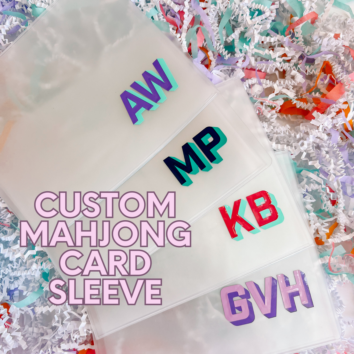 Custom Initial Mahjong Card Cover