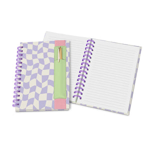 Lilac Checkerboard Notebook