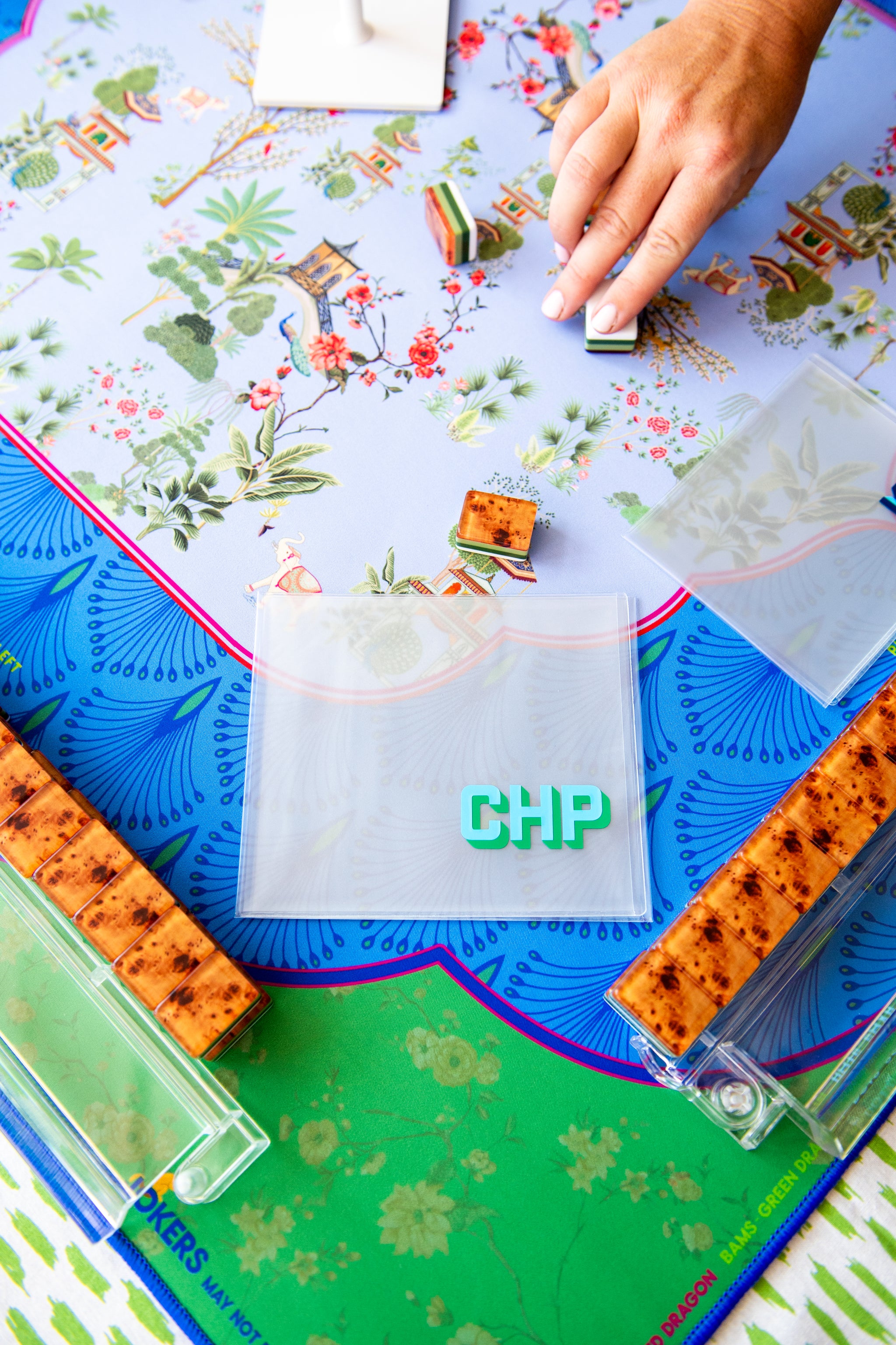 personalized mahjong card sleeve Custom Initial Mahjong Card Cover Standard