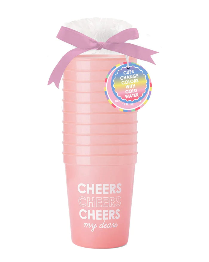 Cheers My Dears Color Changing Reusable Cups