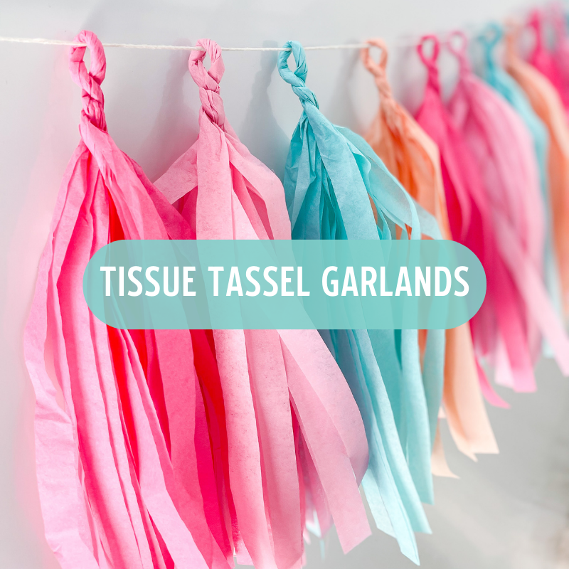 Tropical Tissue Tassel Garland - Glamfetti