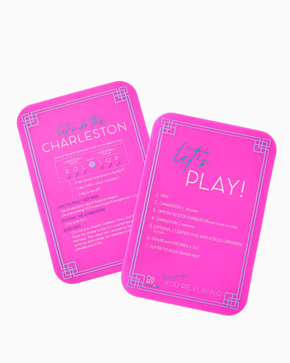 Mahjong Tile Shufflers | Pink